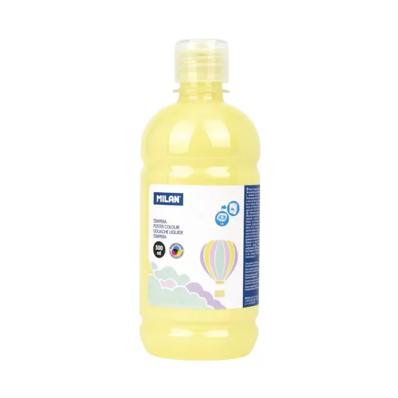 Botella témpera 500 ml amarillo pastel