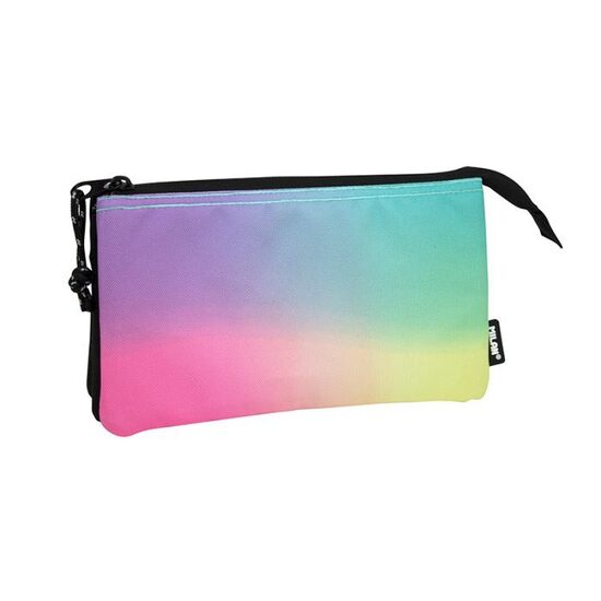 Estuche 5 compartimentos Sunset, negro
