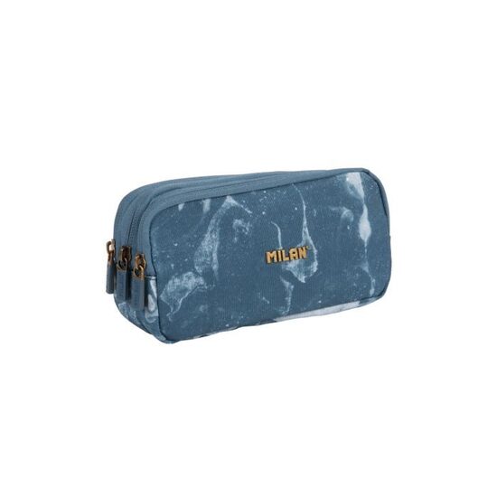 Estuche portatodo 3 cremalleras serie Lava, azul