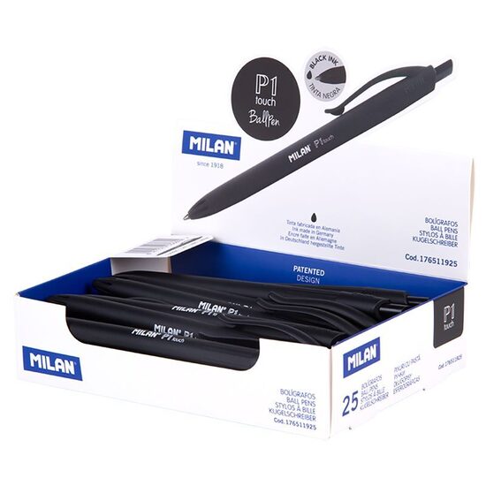Caja expositora 25 bolígrafos P1 touch negro