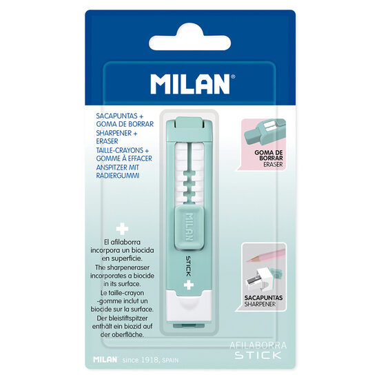 SACAPUNTA + BORRADOR MILAN STICK TURQUESA