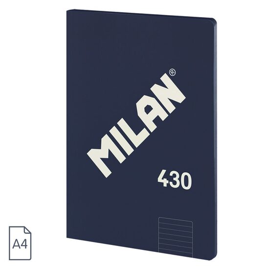 Libreta A4 encolada, papel a líneas, 48 hojas de 95 gr/m², colección 430 since 1918, azul