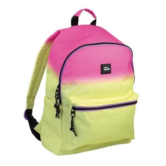 Mochila escolar clásica 2 cremalleras (22 L) Sunset, amarillo