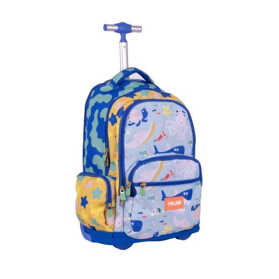 Mochila con ruedas y 6 cremalleras (25 L) serie especial Blue Odyssey