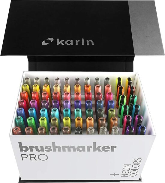 Brush Marker PRO MEGA BOX PLUS 72 colores + 3 blender