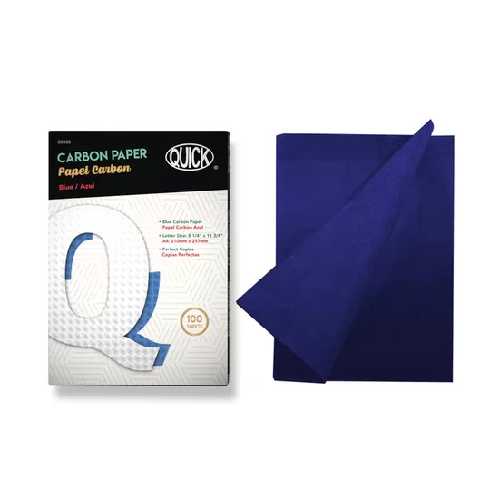 Papel carbón azul 100 hojas