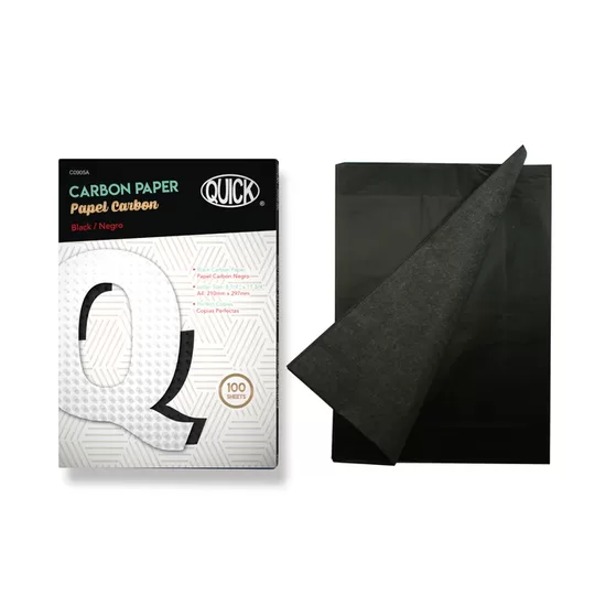 Papel carbón negro tamaño carta