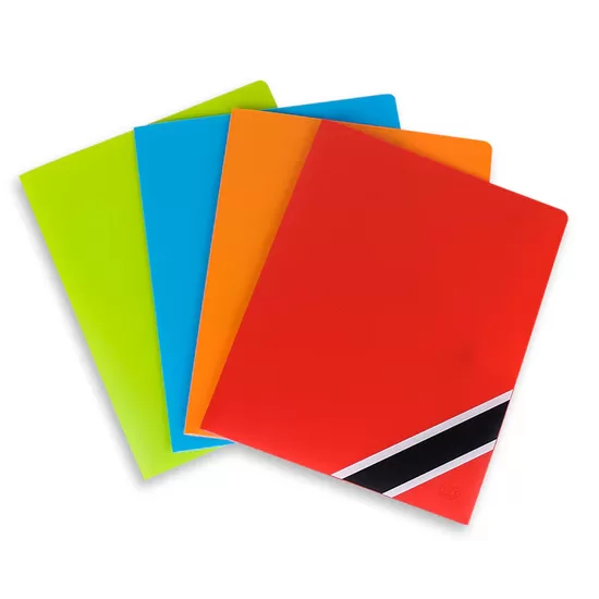 Carpeta dos bolsillos tamaño carta colores surtidos.