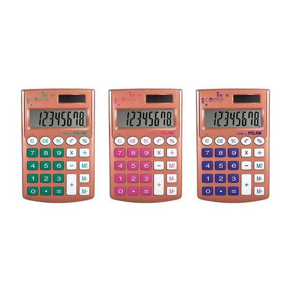 Calculadora 8 dígitos Pocket Copper