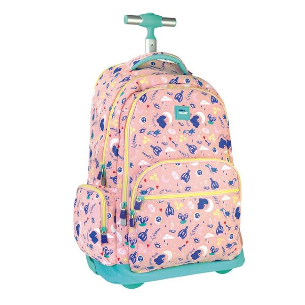 Mochila con ruedas 6 cremalleras Magic