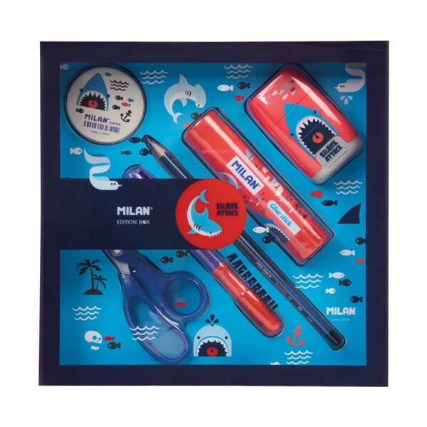 Caja regalo edición Shark Attack azul y rojo