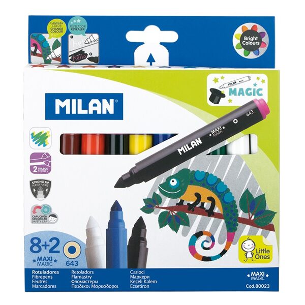 Caja 10 rotuladores Bicolor • MILAN