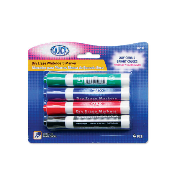 Marcador para pizarra blister 4 unidades