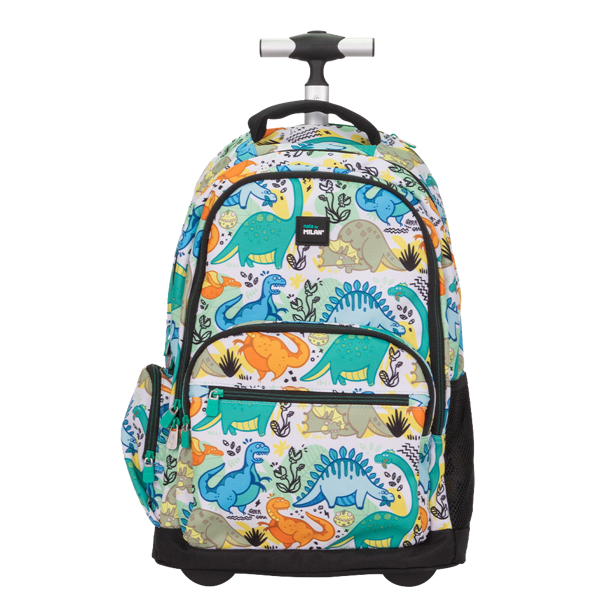 Mochila con ruedas 6 cremalleras 25L DINOS